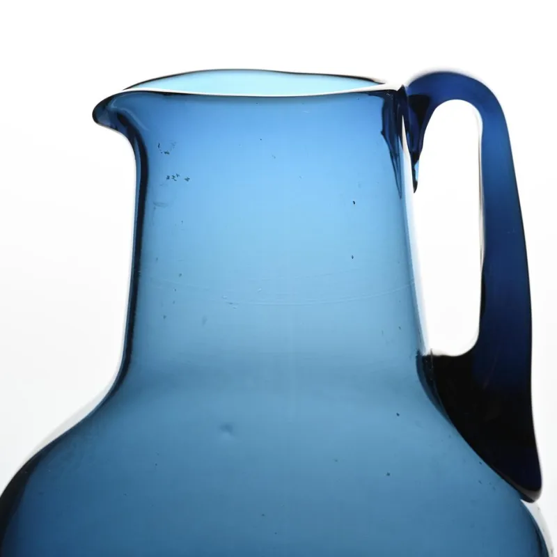 Sale Pamono Blue Blown Glass Jug by Claude Morin, Dieulefit, 1970s