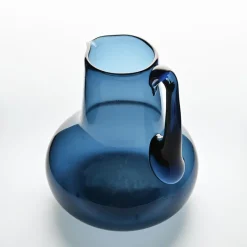 Sale Pamono Blue Blown Glass Jug by Claude Morin, Dieulefit, 1970s