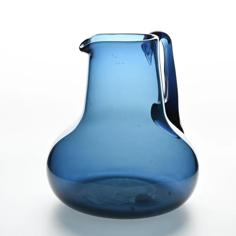 Sale Pamono Blue Blown Glass Jug by Claude Morin, Dieulefit, 1970s