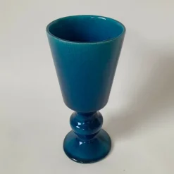 Best Pamono Blue Ceramic Vase by Pol Chambost, France, 1970s
