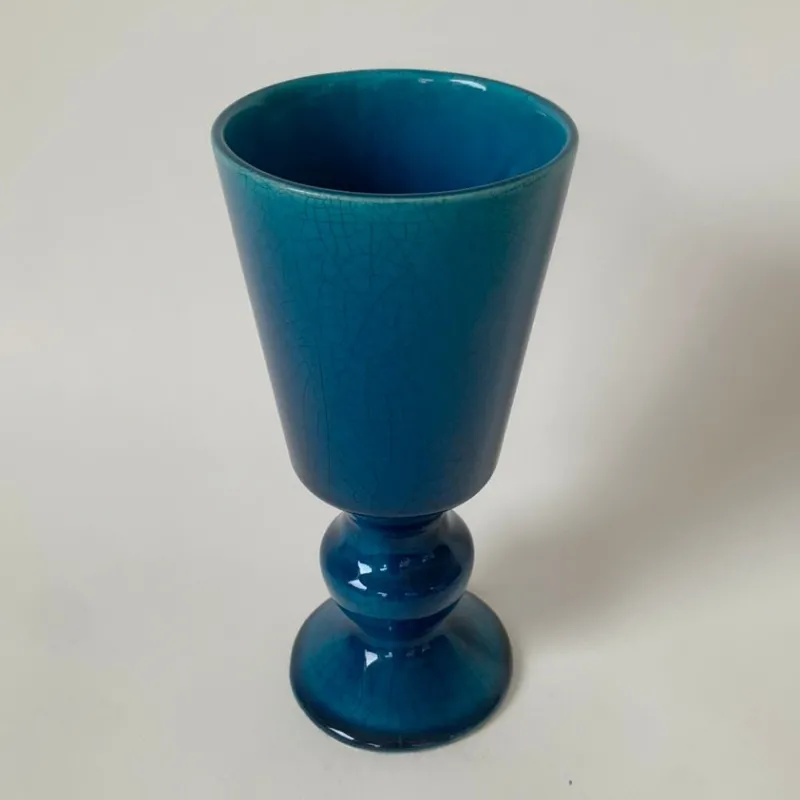 Best Pamono Blue Ceramic Vase by Pol Chambost, France, 1970s