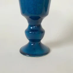 Best Pamono Blue Ceramic Vase by Pol Chambost, France, 1970s