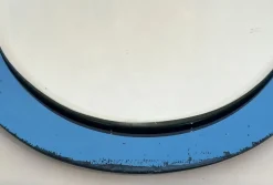 Pamono Blue Contour Oval Mirror by Fontana Arte><noscript><img width=