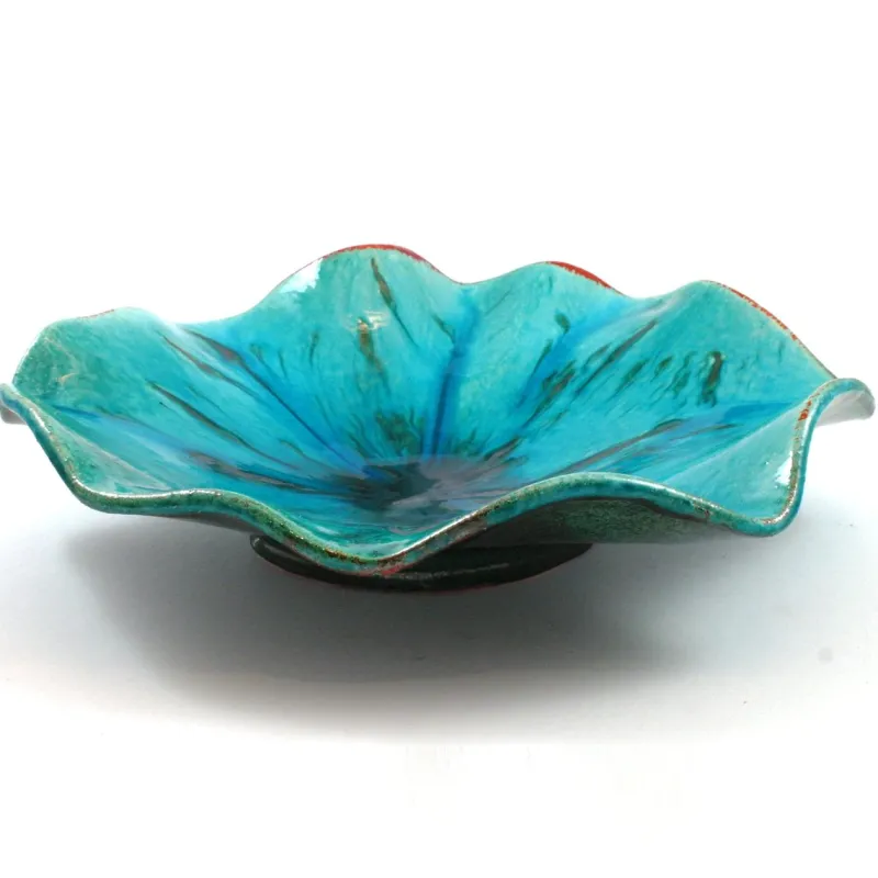 New Pamono Blue Copper Bowl from Ceramiche Lega