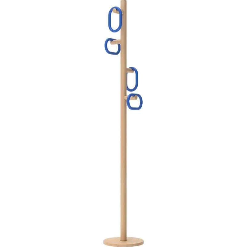 Online Pamono Blue Fernand Coat Stand in Natural Oak by Harto