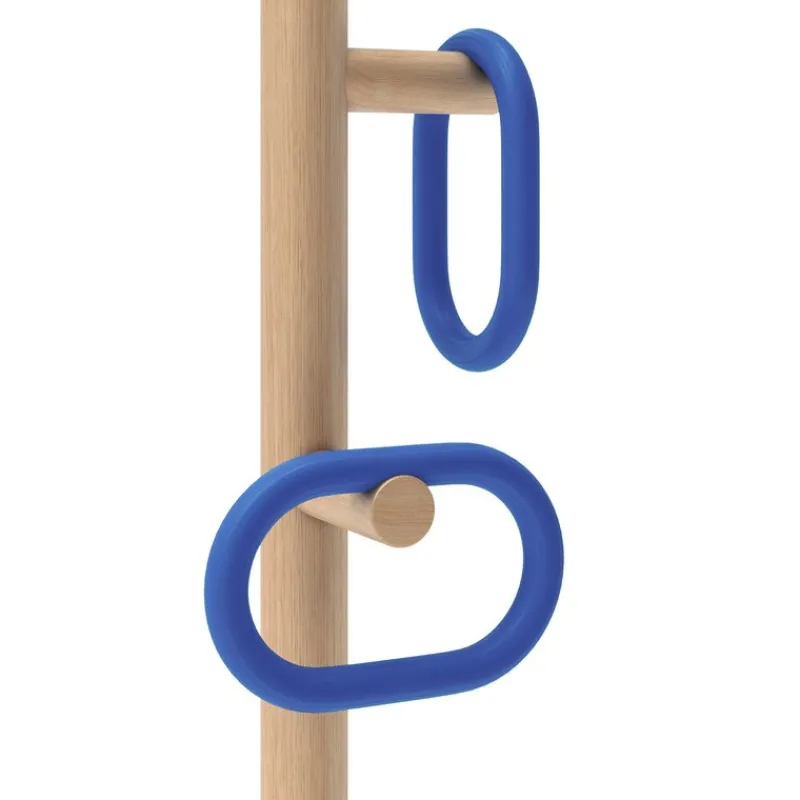 Online Pamono Blue Fernand Coat Stand in Natural Oak by Harto