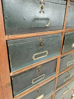 Pamono Blue Filing Cabinet in Oak><noscript><img width=