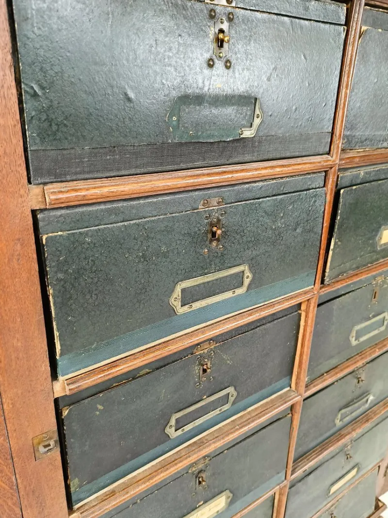 Pamono Blue Filing Cabinet in Oak> Cabinets & Wardrobes