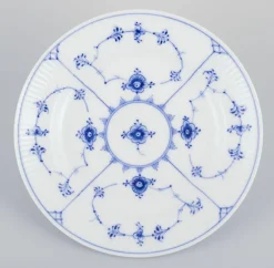 Pamono Blue Fluted Plain in Porcelain from Royal Copenhagen, 1938, Set of 6> Dinner Plates & Bowls
