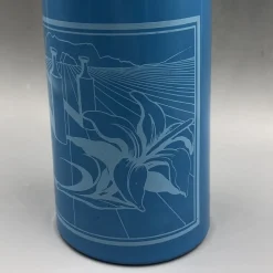Pamono Blue Glass Bottle No 2 by Salvador Dali for Rosso Antico, Italy, 1970s><noscript><img width=