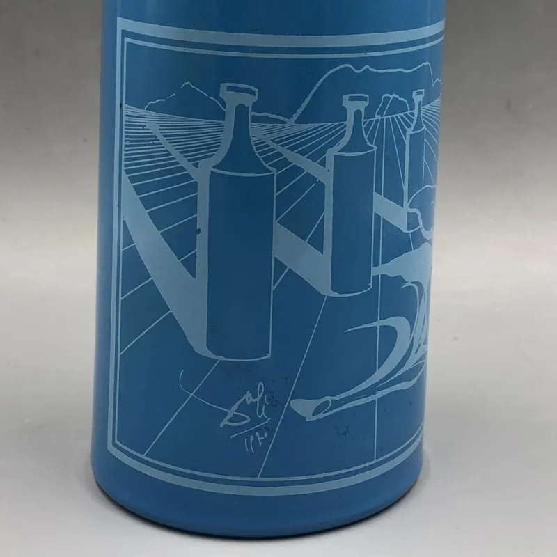 Pamono Blue Glass Bottle No 2 by Salvador Dali for Rosso Antico, Italy, 1970s> Bottles, Carafes & Jugs