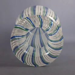 Pamono Blue, Green and White Murano Glass Vase by Colleoni, 1998><noscript><img width=