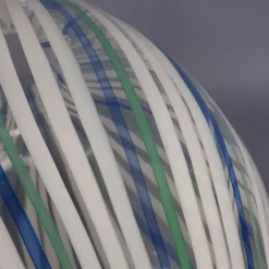 Pamono Blue, Green and White Murano Glass Vase by Colleoni, 1998><noscript><img width=