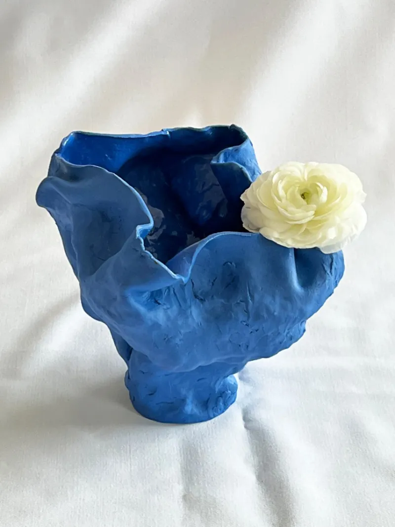 Pamono Blue Line Collection #23 Vase in Porcelain by Anna Demidova