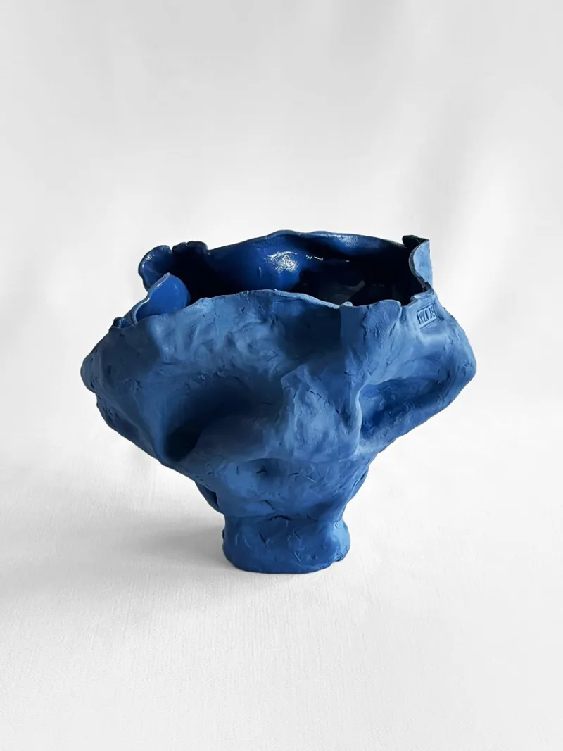Pamono Blue Line Collection #23 Vase in Porcelain by Anna Demidova