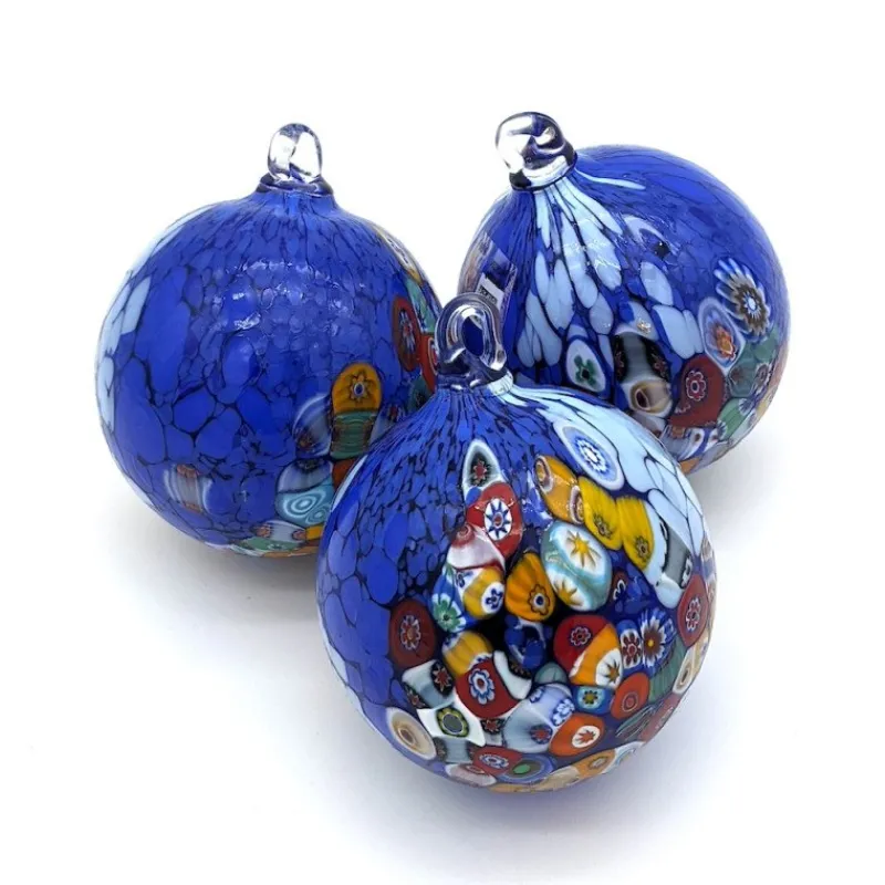 Discount Pamono Blue Murano Glass Balls from YourMurano, Set of 3