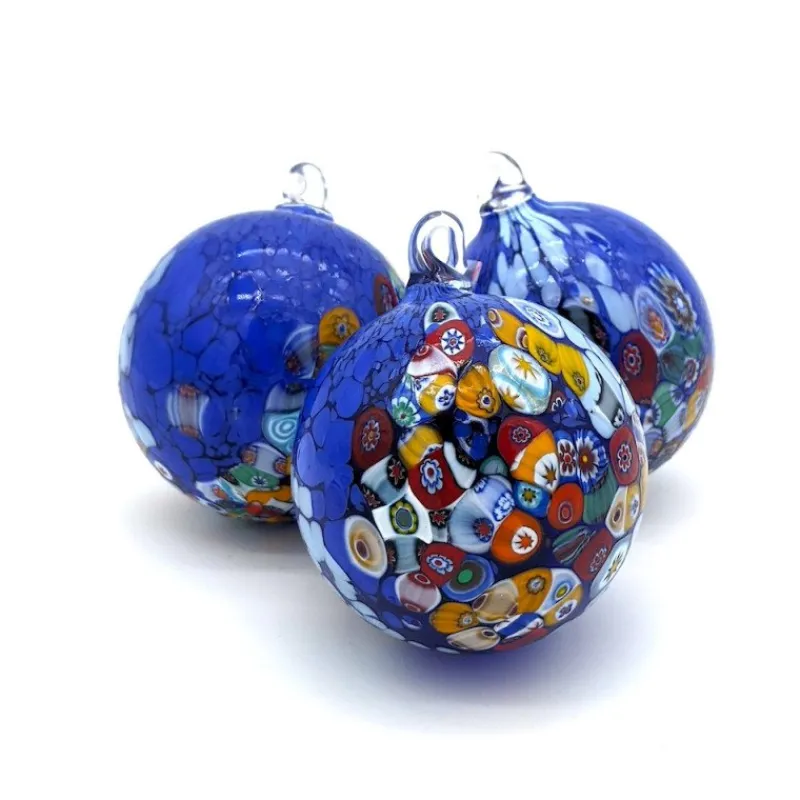Discount Pamono Blue Murano Glass Balls from YourMurano, Set of 3