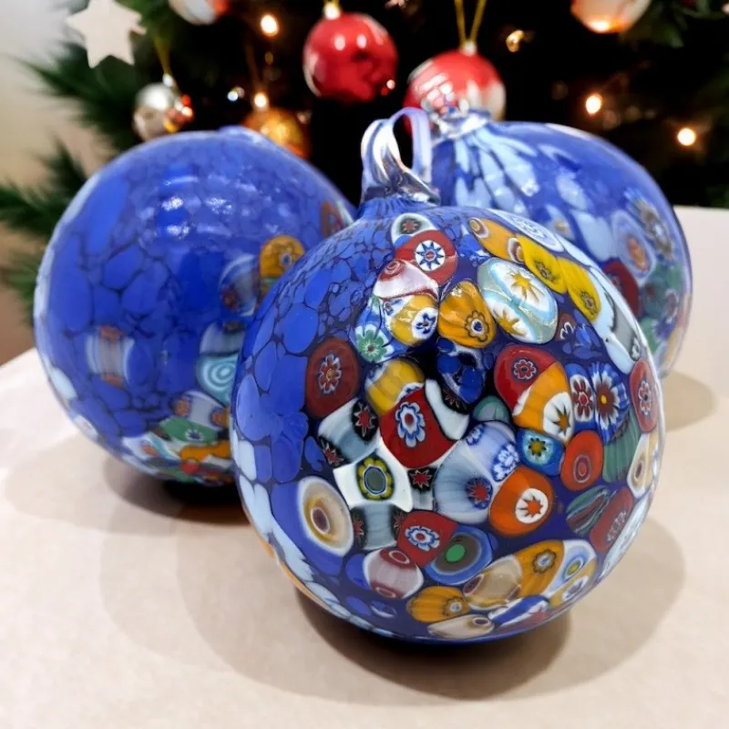 Discount Pamono Blue Murano Glass Balls from YourMurano, Set of 3