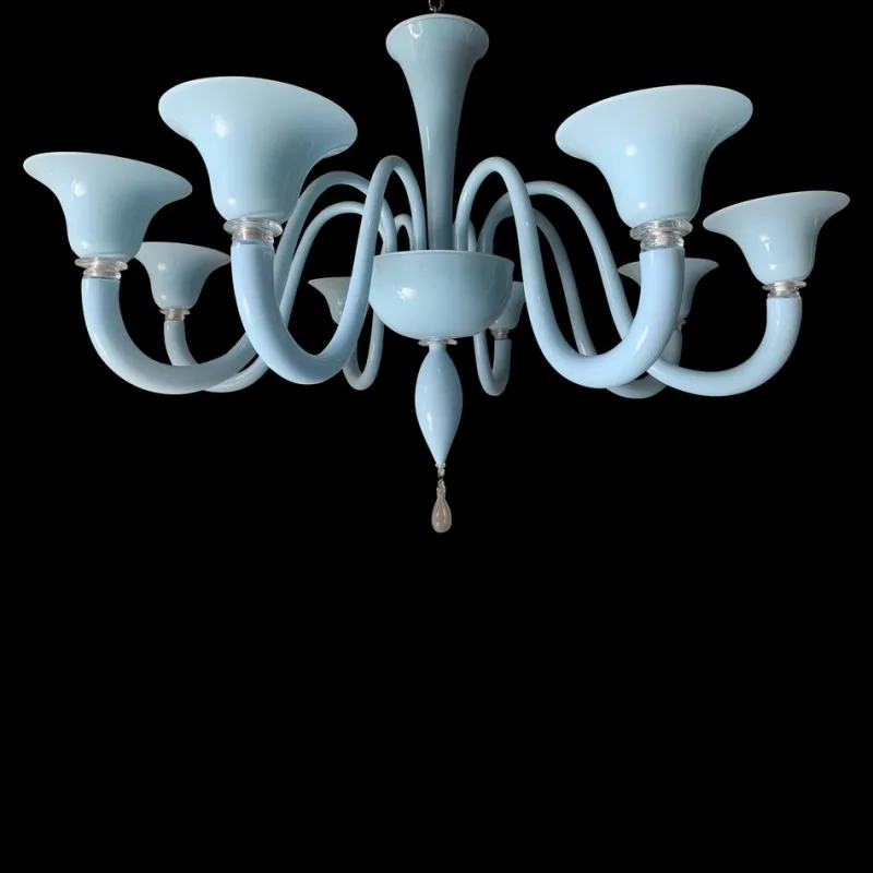 Outlet Pamono Blue Murano Glass Chandelier from Simoeng