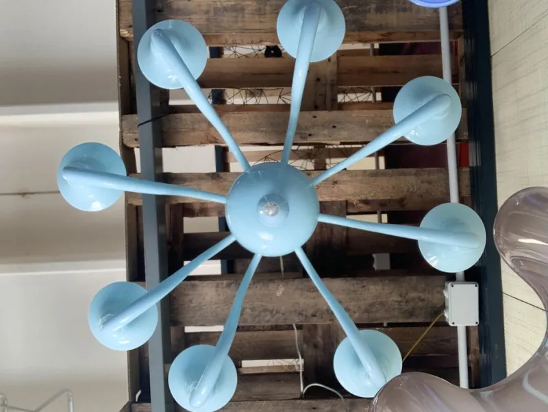 Outlet Pamono Blue Murano Glass Chandelier from Simoeng