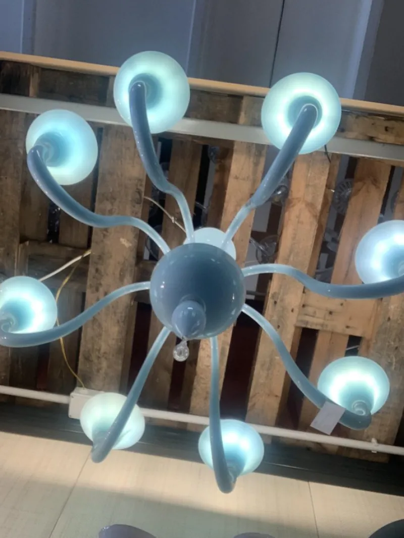 Outlet Pamono Blue Murano Glass Chandelier from Simoeng