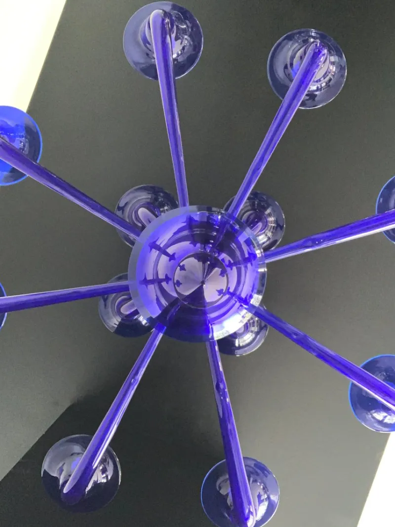 Pamono Blue Murano Glass Chandelier from Simoeng> Ceiling Lights