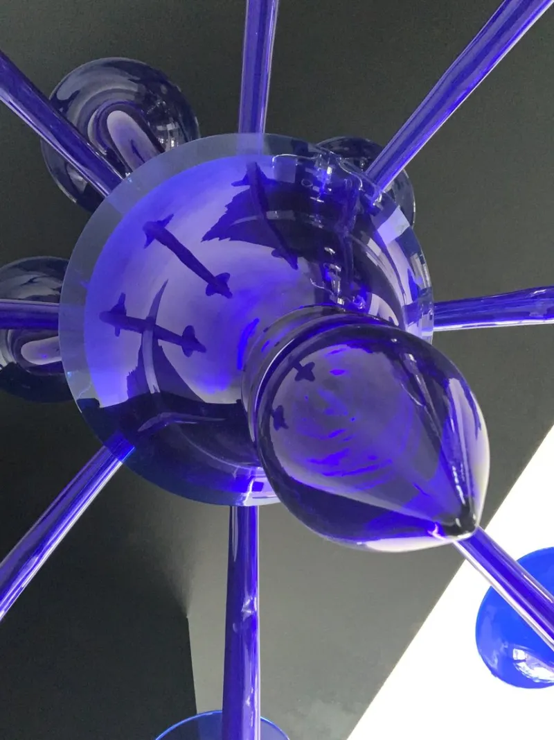 Pamono Blue Murano Glass Chandelier from Simoeng> Ceiling Lights