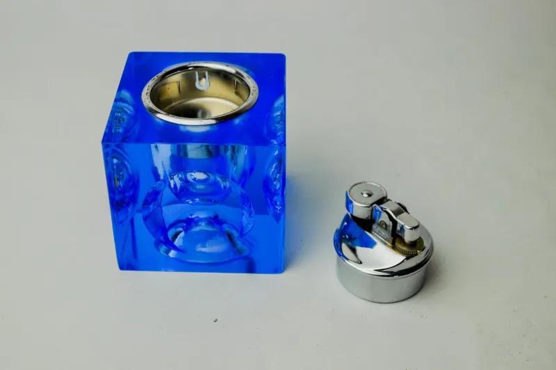 Pamono Blue Murano Glass Lighter attributed to Antonio Imperatore, Italy, 1970s> Dinnerware Accessories