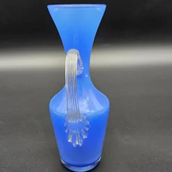 Pamono Blue Murano Glass Vase with Handles, 1950s><noscript><img width=