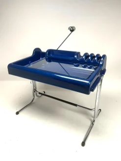 Outlet Pamono Blue Plastic Orix Desk by Parigi and Prina for Molteni, Italy, 1970s