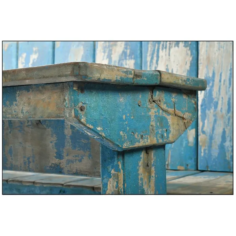 Pamono Blue Wooden Double School Desk> Children's Tables