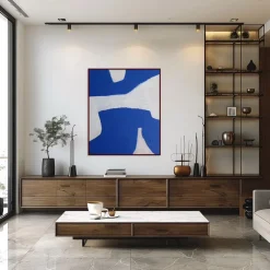 Pamono Bodasca, Blue Abstract Composition, 2025, Acrylic on Canvas><noscript><img width=
