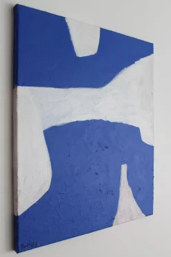 Pamono Bodasca, Blue Abstract Composition, 2025, Acrylic on Canvas><noscript><img width=