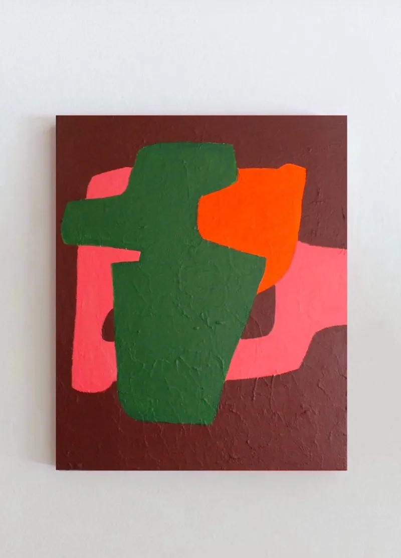 Online Pamono Bodasca, Brick Abstract Composition, Acrylic on Stretched Canvas, 2025