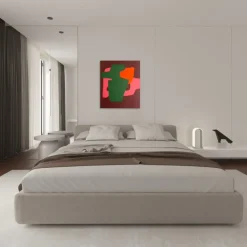 Online Pamono Bodasca, Brick Abstract Composition, Acrylic on Stretched Canvas, 2025