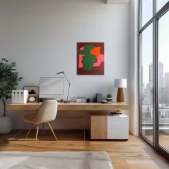 Online Pamono Bodasca, Brick Abstract Composition, Acrylic on Stretched Canvas, 2025