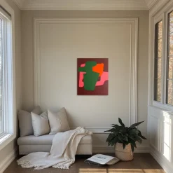 Online Pamono Bodasca, Brick Abstract Composition, Acrylic on Stretched Canvas, 2025