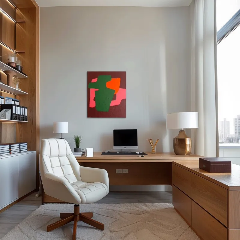 Online Pamono Bodasca, Brick Abstract Composition, Acrylic on Stretched Canvas, 2025