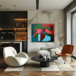 Pamono Bodasca, Colorful Abstract Clarity, 2025, Acrylic on Canvas><noscript><img width=