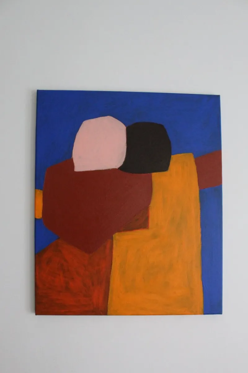 Pamono Bodasca, Figurative Blue Composition, 2025, Acrylic on Canvas> Abstraction