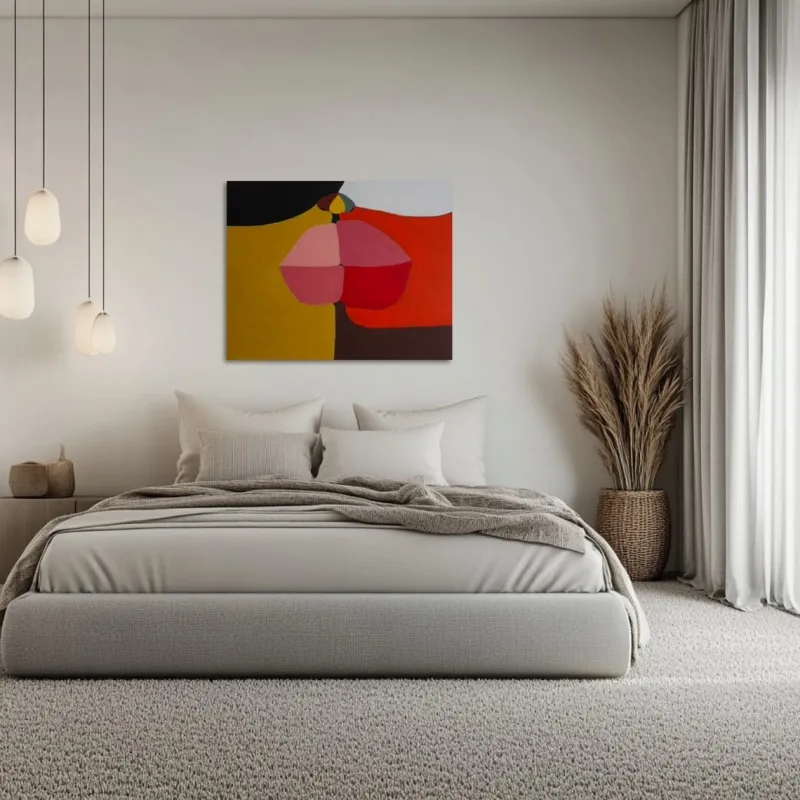 Pamono Bodasca, Lips, 2025, Acrylic on Stretched Canvas> Abstraction|Painting