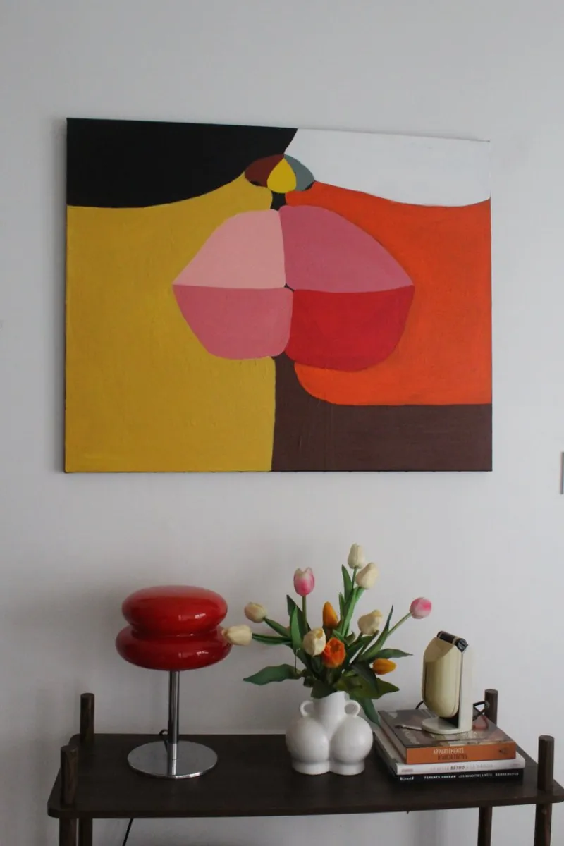 Pamono Bodasca, Lips, 2025, Acrylic on Stretched Canvas> Abstraction|Painting