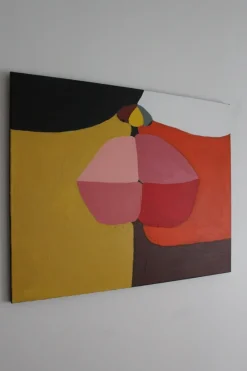 Pamono Bodasca, Lips, 2025, Acrylic on Stretched Canvas><noscript><img width=
