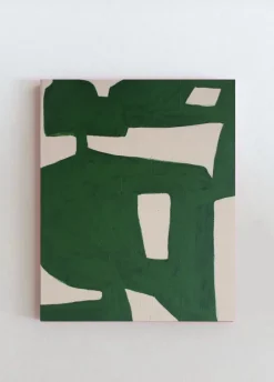 Discount Pamono Bodasca, Minimalist Green Organic, 2025, Acrylic on Canvas