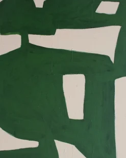 Discount Pamono Bodasca, Minimalist Green Organic, 2025, Acrylic on Canvas