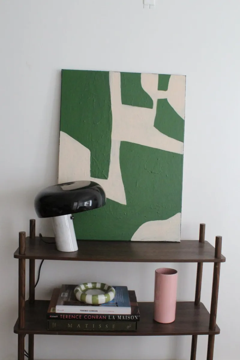 Pamono Bodasca, Organic Green Abstract 3, Acrylic on Canvas, 2025
