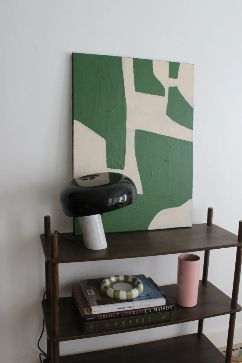 Pamono Bodasca, Organic Green Abstract 3, Acrylic on Canvas, 2025