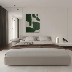 Pamono Bodasca, Organic Green Abstract 3, Acrylic on Canvas, 2025