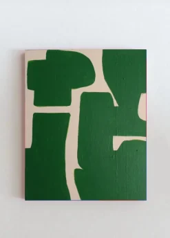 New Pamono Bodasca, Organic Green Abstract Composition, 2025, Acrylic on Canvas