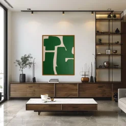 New Pamono Bodasca, Organic Green Abstract Composition, 2025, Acrylic on Canvas